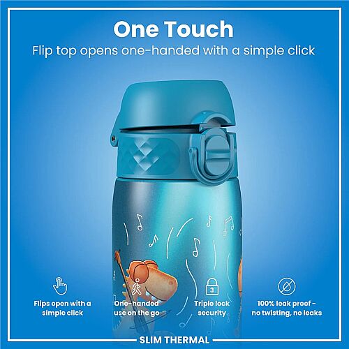 ION8 Sızdırmaz İnce Su Termosu (500 ml) - Dinozor Grubu - 4