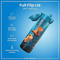 ION8 Sızdırmaz İnce Su Termosu (500 ml) - Dinozor Grubu - 3