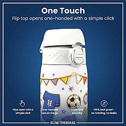 ION8 Sızdırmaz İnce Su Termosu (500 ml) - Futbol - 3