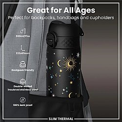 ION8 Sızdırmaz İnce Su Termosu (500 ml )- Gökyüzü - 2