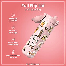 ION8 Sızdırmaz İnce Su Termosu (500 ml) - Köpekler - 4