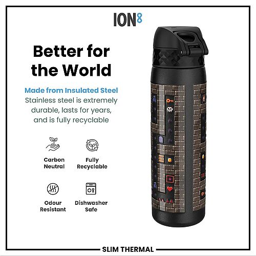 ION8 Sızdırmaz İnce Su Termosu (500 ml )- Oyuncu - 5