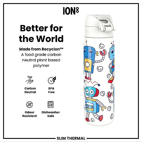 ION8 Sızdırmaz İnce Su Termosu (500 ml) - Robotlar - 5