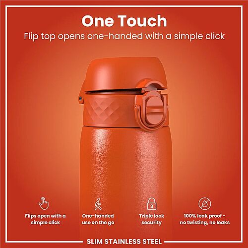 ION8 Sızdırmaz Paslanmaz Çelik İnce Suluk (600 ml) - Turuncu - 3