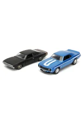 Jada 1/32 Hızlı & Öfkeli 2'li Paket, 1969 Chevrolet Camaro &1968 Dodge Charger Model Arabalar 253202013 - 2
