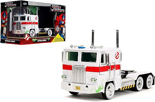 Jada Toys Transformers Ghostbusters Optimus Prime Kamyon - Beyaz/Kırmızı - 1
