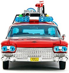 Jada Toys Transformers X Ghostbusters ECTO-1 Die-Cast Metal Model Araba, 1:24 Ölçek, Kırmızı-Beyaz A - 2