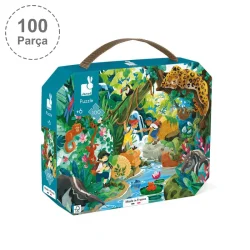 Janod 100 Parça Çantalı Puzzle - Inka Macerası J02667 - 2