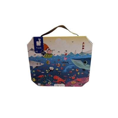 Janod 100 Parça Çantalı Puzzle - Sualtı Dünyası j02617 - 2