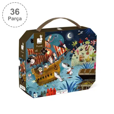 Janod 36 Parça Çantalı Puzzle - Hazine Avı J02614 - 2