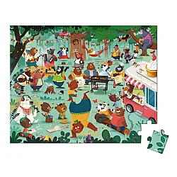 Janod 54 Parça Çantalı Puzzle - Ayıcık Ailesi J02610 - 3