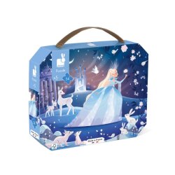 Janod 54 Parça Çantalı Puzzle - Karlar Kraliçesi J02665 - 2