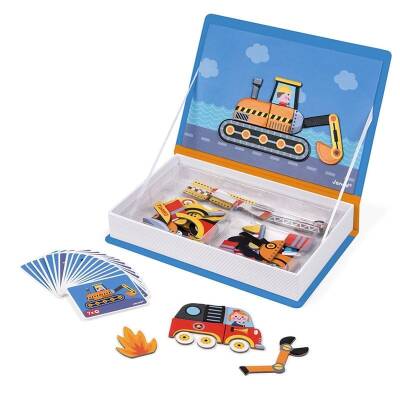 Janod Mıknatıslı Oyun Kitabı - Araçlar J02715 - 1