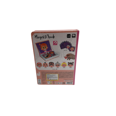 Janod Mıknatıslı Oyun Kitabı - Çılgın Yüzler - Kız J02717 - 5