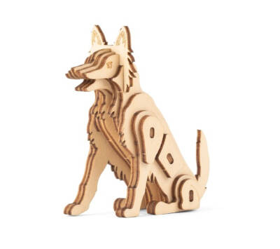 Kikkerland Puzzle-3D Ahpşap Kopek Puzzle Gg149 - 1