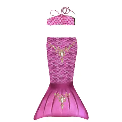 Kuaki Mermaids Deniz Kızı 2'li Takım Bikini Kostüm Seti - Princess 6+ Yaş 2'li Takım - 1