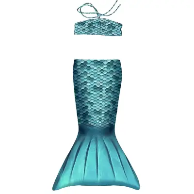 Kuaki Mermaids Deniz Kızı 2li Takım Bikini Kostüm Seti - Turquoise 4+ Yaş 2'li Takım - 1