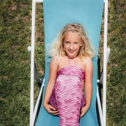Kuaki Mermaids Deniz Kızı 4'lü Takım Bikini Kostüm Seti - Princess 6+ Yaş 4'lü Takım - 4
