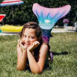 Kuaki Mermaids Star 6+ Yaş Deniz Kızı 4′lü Takım Bikini Kostüm Seti - 4′lü Takım - 3