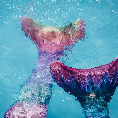 Kuaki Mermaids Star 8+ Yaş Deniz Kızı 4′lü Takım Bikini Kostüm Seti - 4′lü Takım - 4