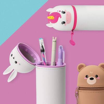 Legami 2 İn 1 Kawaii Silikon Kalem Kutu Unicorn - 3