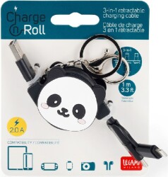 Legami 3 İn 1 Uzayabilen Şarj Kablosu Panda - Legami