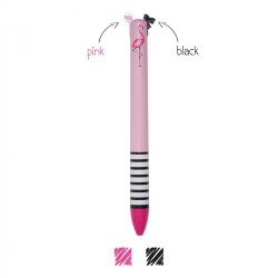 Legami İki Renkli Tükenmez Kalem Flamingo Siyah Pembe K071674 - Legami
