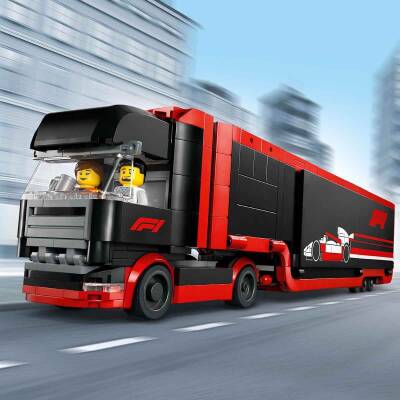 LEGO City RB20 ve AMR24 F1 Arabalı F1 Kamyonu 60445 - 5