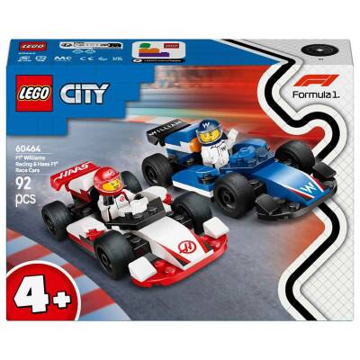 LEGO City F1 Williams Racing ve Haas F1 Yarış Arabaları 60464 - 4
