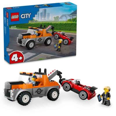 Lego City Çekici Kamyon ve Spor Araba Tamiri Oyun Seti 60435 - 1