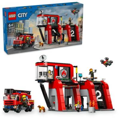 Lego Cıty Fırefire Station With Fire Truck60414 - 1