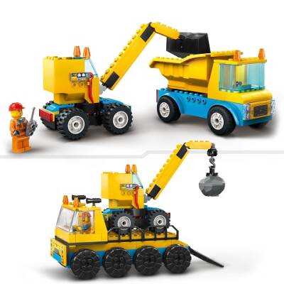 Lego City İnşaat Kamyonları ve Yıkım Gülleli Vinç 60391 - 3