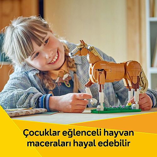 Lego Creator 3'ü 1 Arada Güzel At Oyuncak Hayvan Yapım Seti 31166 - 4