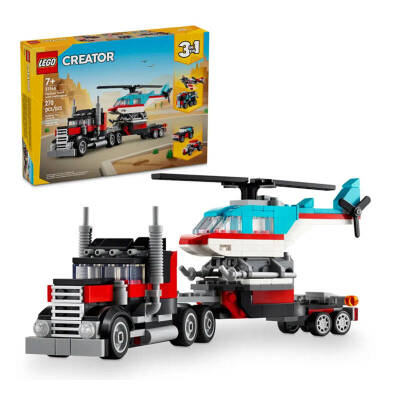 Lego Creatorflatbed Truck With Helicopter31146 - 4