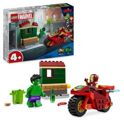 Lego Marvel Motosikletli Iron Man Ve Hulk Oyun Seti 76287 - 1