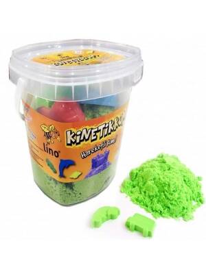 Lino Kinetik Kum 500 Gr Yeşil Kova 3 Adet Kalıp Ln-500Y - 1