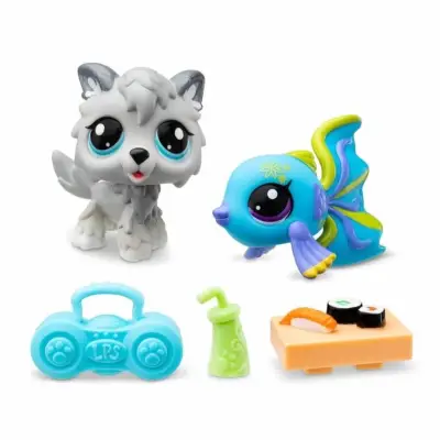 Littlest Pet Shop Minişler Hayvanlar Köpek Balık 2'li Set S00005264 - 2