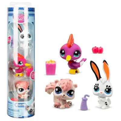 Littlest Pet Shop Minişler 3'lü Figür Seti Tavşan Ağaçkakan Sincap S00000621 - 1
