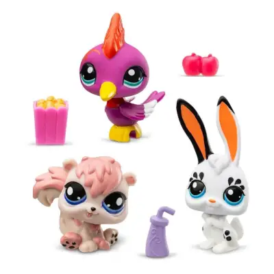 Littlest Pet Shop Minişler 3'lü Figür Seti Tavşan Ağaçkakan Sincap S00000621 - 2