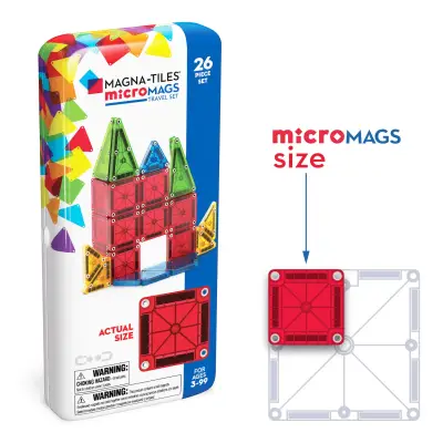 Magna-Tiles Magna-Tiles microMAGS Travel Set - Seyahat Seti 26 Parça 244026BO - 1