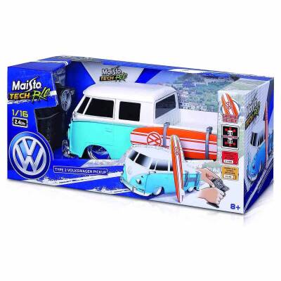 Maisto 1:16 Volkswagen Pickup Type 2 Sörf Tahtalı Uzaktan Kumandalı Araba - 4
