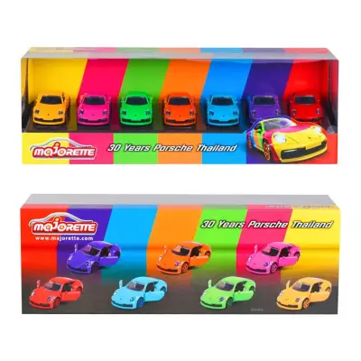 Majorette 30 2053171 30. Yıl Porsche Thailand Metal Arabalar 7'li Set - 1