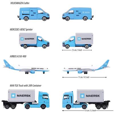 Majorette Maersk 4’lü Taşıma Seti - 3