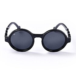 Mammacomica Yuvarlak Çerçeve Black Moon Polarize Unisex Çocuk Güneş Gözlüğü UV-400 Korumalı - 2-6 yaş - Mammacomica Dough