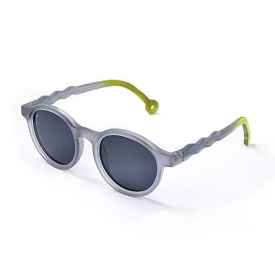 Mammacomica Yuvarlak Çerçeve Cloud Stone Polarize Unisex Çocuk Güneş Gözlüğü UV Korumalı - 2-6 yaş - 2