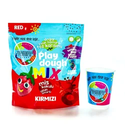 Mammacomica Dough Kendin Yap Kendin Oyna Doğal Oyun Hamuru Toz Karışımı-Kırmızı - 1