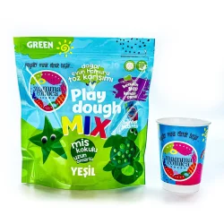 Mammacomica Dough Kendin Yap Kendin Oyna Doğal Oyun Hamuru Toz Karışımı-Yeşil - 1