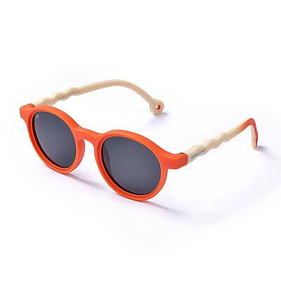 Mammacomica Yuvarlak Çerçeve Sweet Orange Polarize Unisex Çocuk Güneş Gözlüğü UV-400 Korumalı - 2-6 yaş - 2