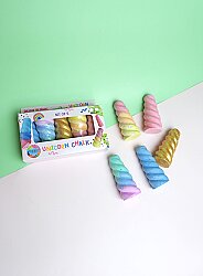 Mammacomicadough 5'Li Renkli Yumuşak Unicorn Tebeşir Seti - 3