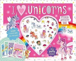 Make Believe Ideas Puffy Stickers I Love Unicorns Sticker Activity Case - Make Believe Ideas